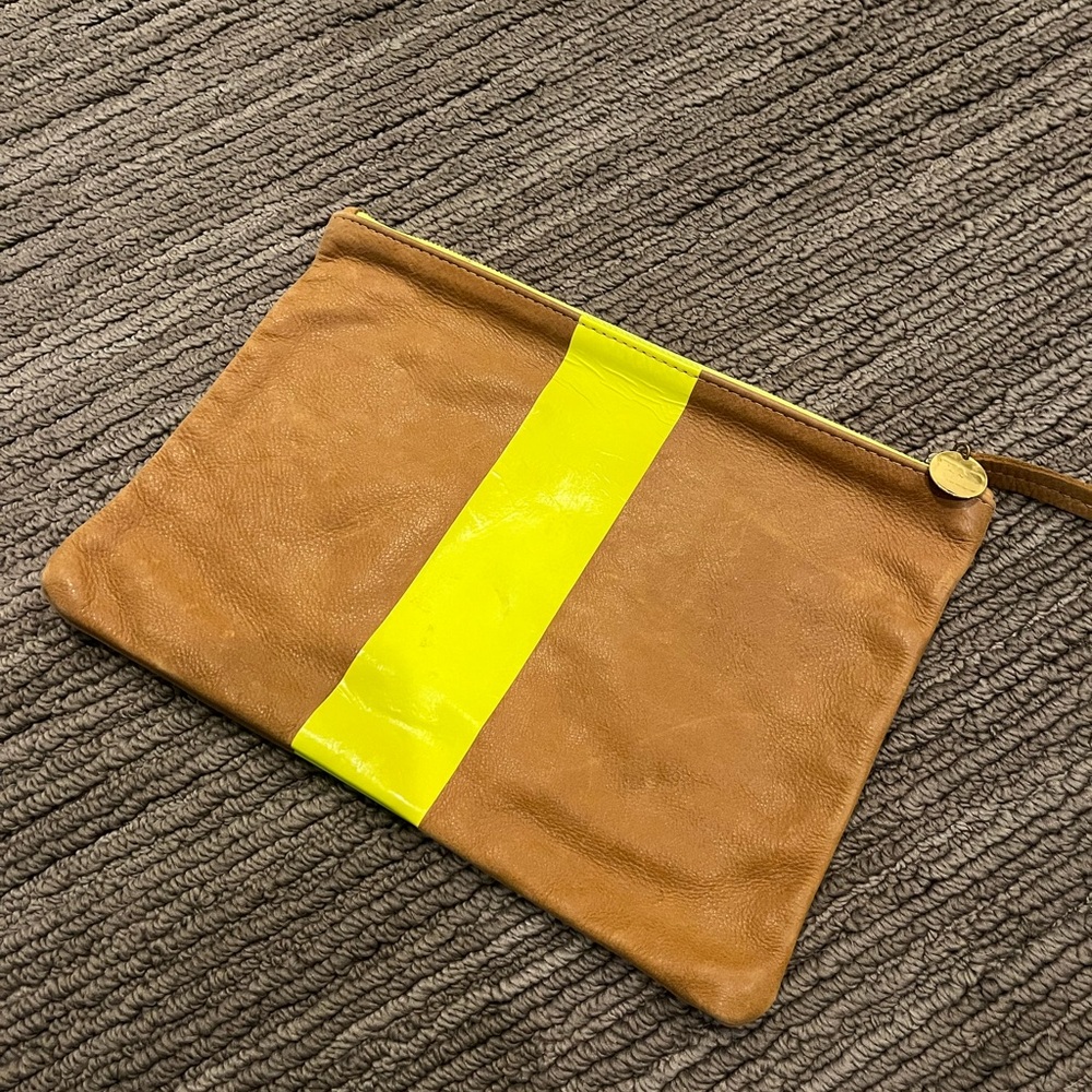 Clare V Tan and Yellow Clutch - Picture 2 of 6
